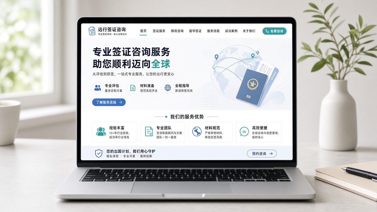 签证办理咨询公司官网模板