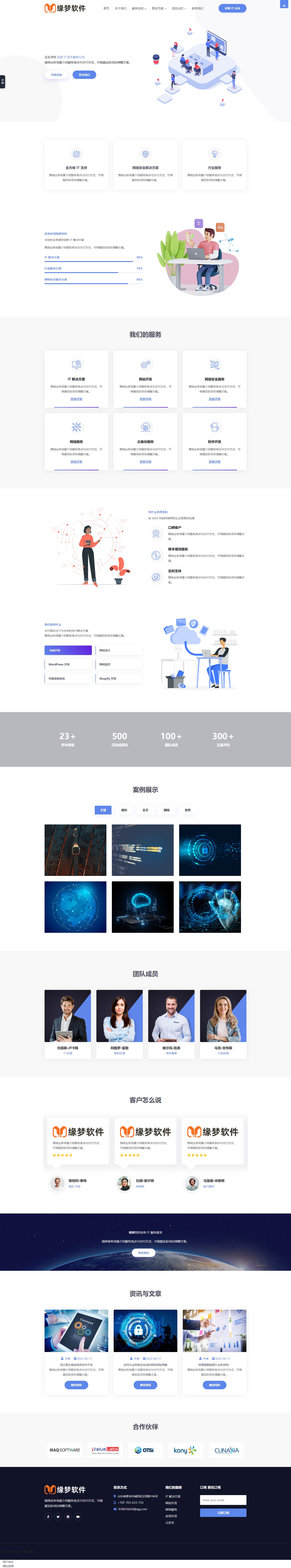 网络服务公司网站模板