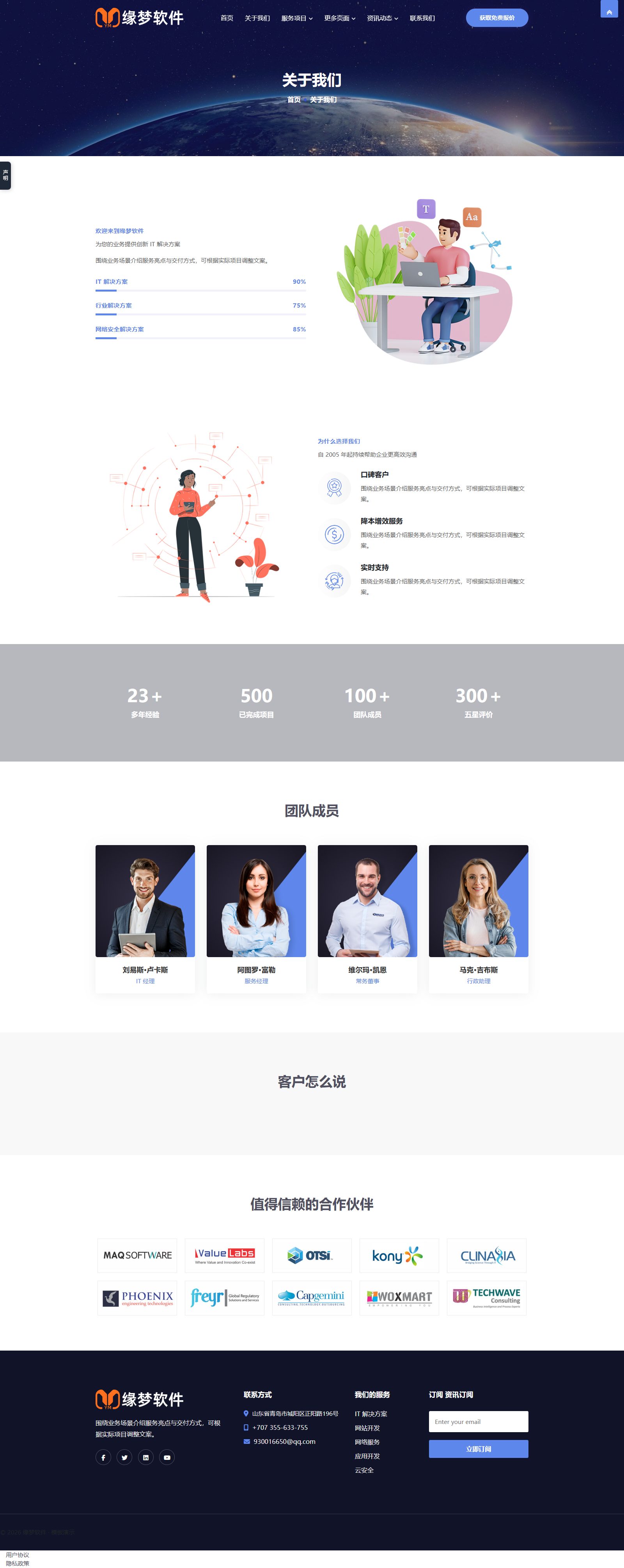 网络服务公司网站模板