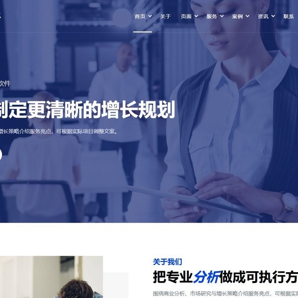 商业分析公司网站模板