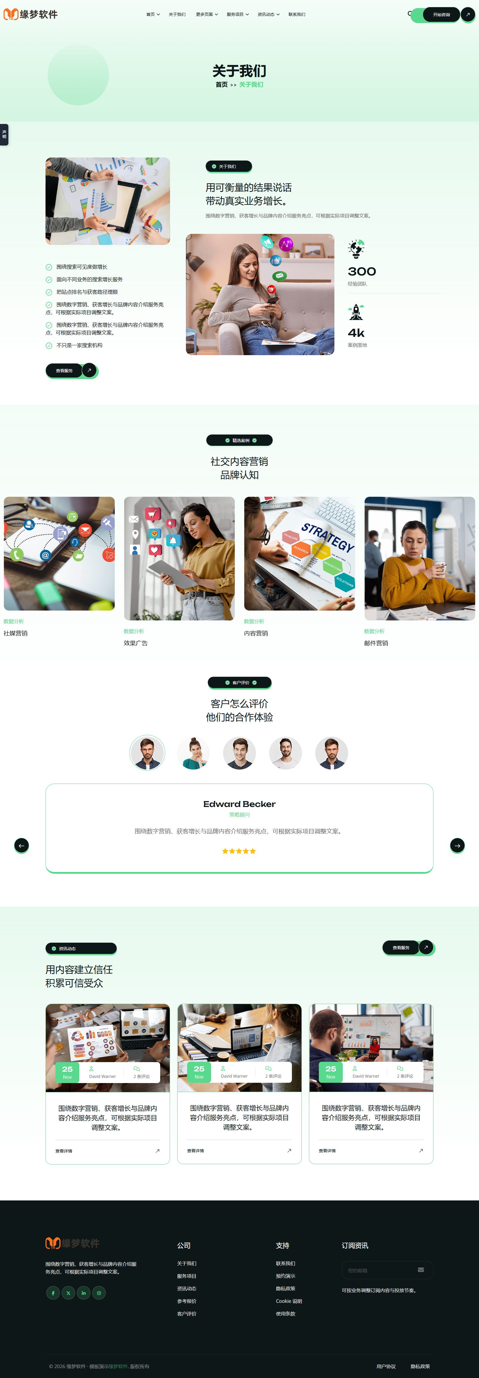 HTML5创业公司营销类模板