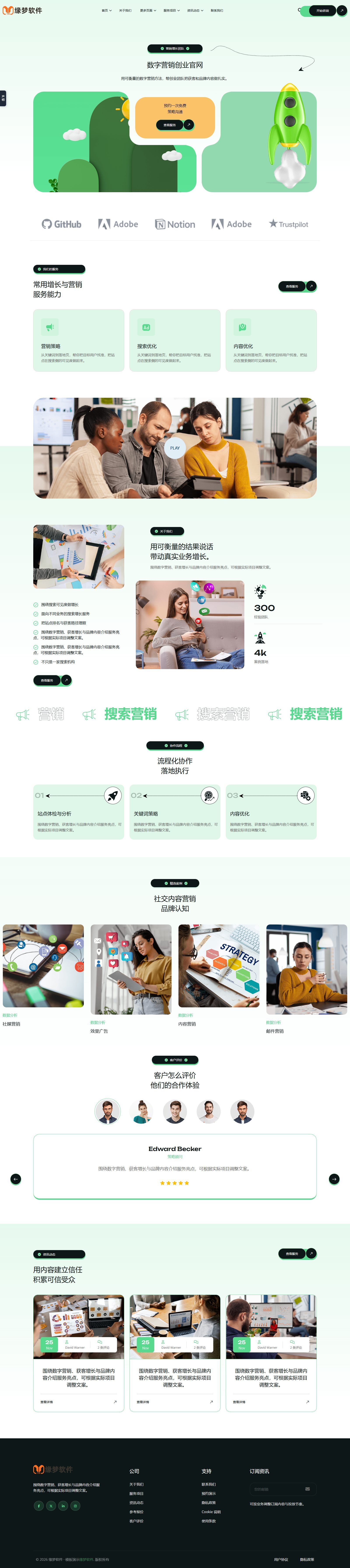 HTML5创业公司营销类模板